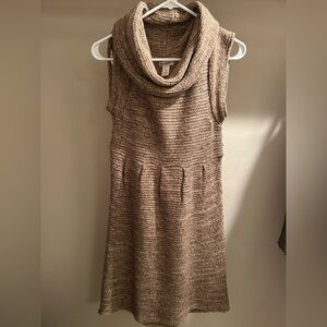 Sarsparilla Heathered Brown Cowl Neck Sweater dress